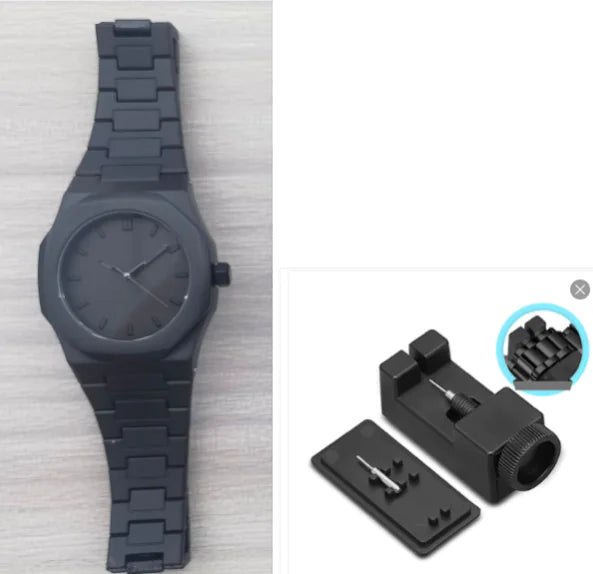 Phantom Black 41mm Quartz Watch by Jean Poedagar (One Set)