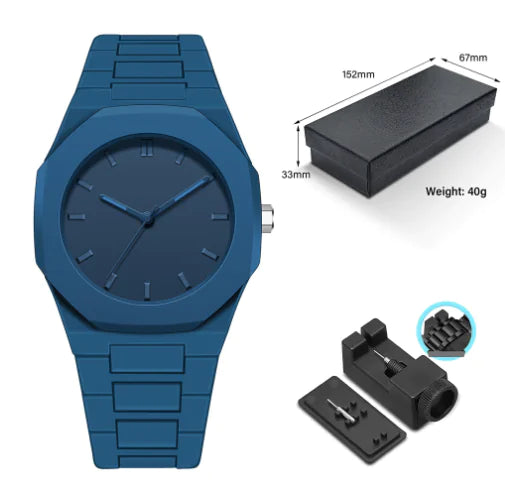 Phantom Black 41mm Quartz Watch by Jean Poedagar (One Set)