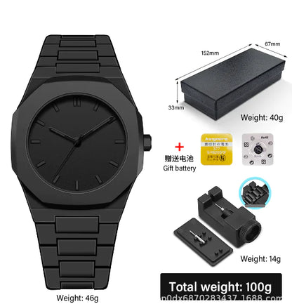 Phantom Black 41mm Quartz Watch by Jean Poedagar (One Set)